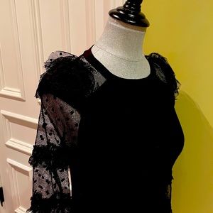 Free People lace sleeve shirt